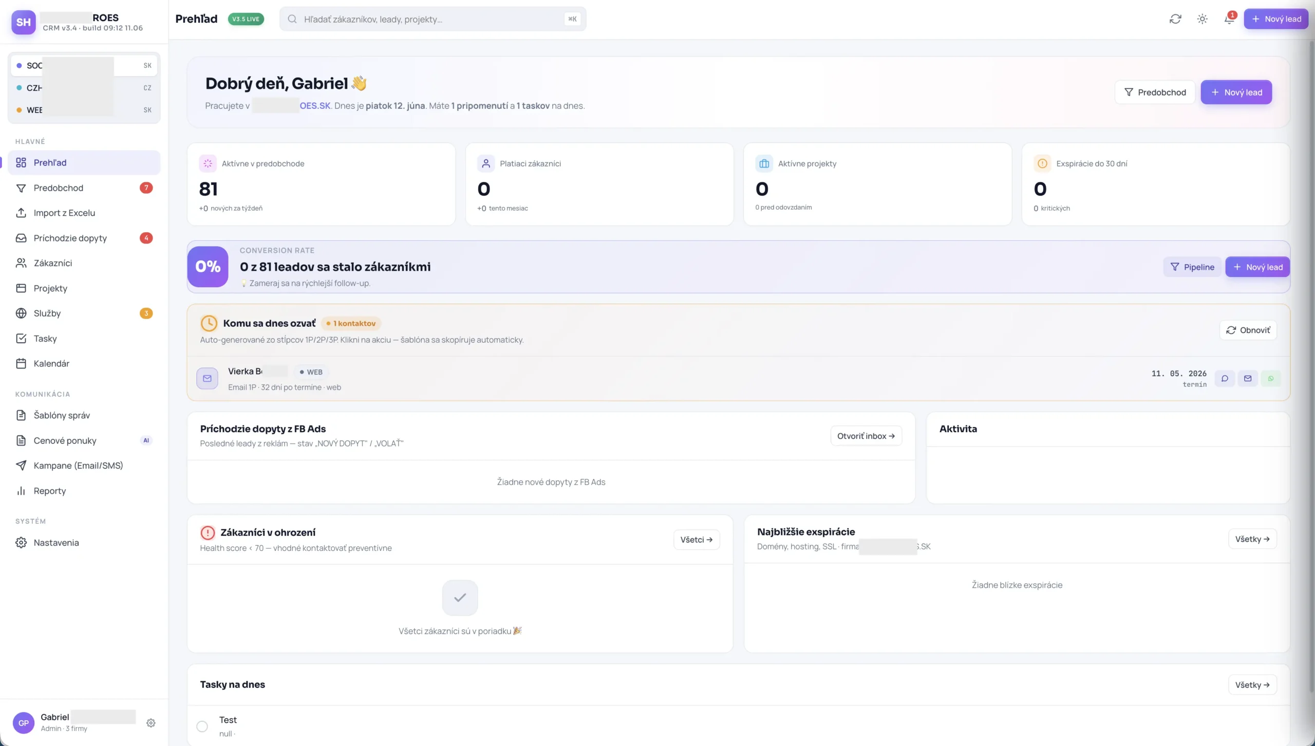 CRM systém a obchodní dashboardy